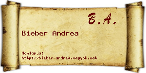 Bieber Andrea névjegykártya